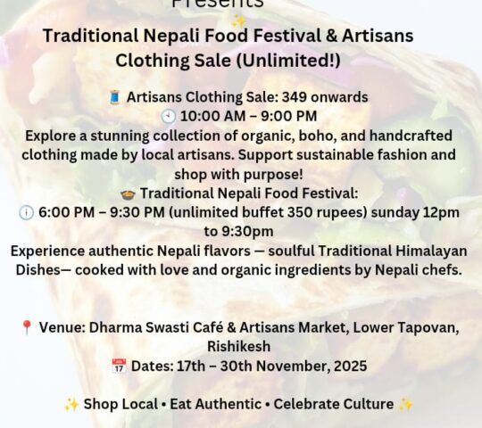 Traditional Food Festival & Artisans Clothing Sale | 14 – 30 Nov